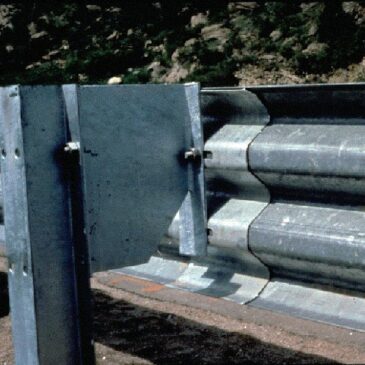 Modified Thrie-Beam Guardrail, Steel Posts, Steel Blockouts