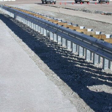 Midwest Guardrail System, Steel Post, 18-3/4" Spacing