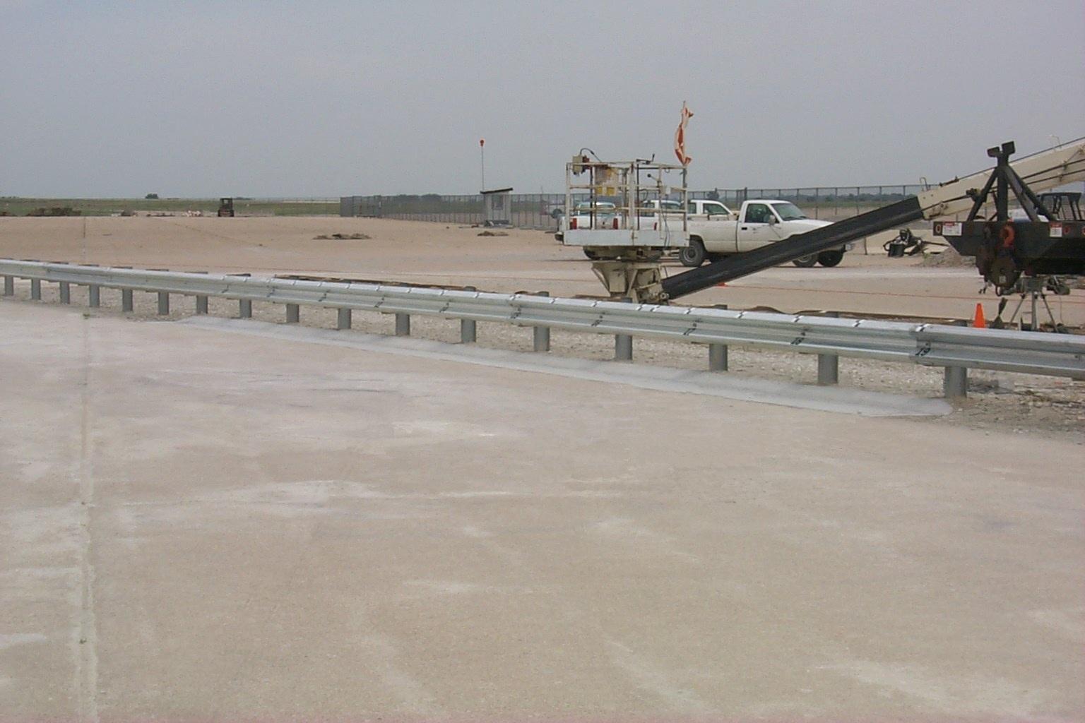 StrongPost WBeam Guardrail, Steel Post, Nested, with 4" Curb Task