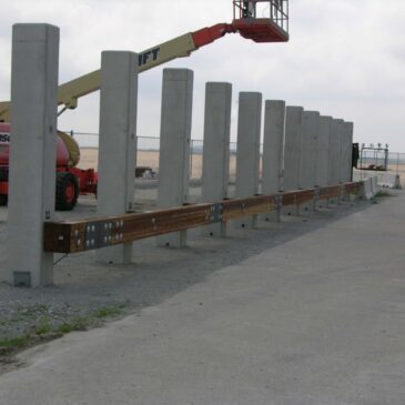 Timber Guardrail System for Attachment to Noise Wall