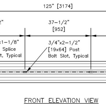 3-Space W-Beam Guardrail for Splice Transition