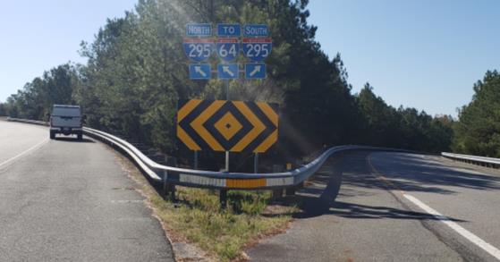 Wide Bullnose W-Beam Median Barrier Terminal